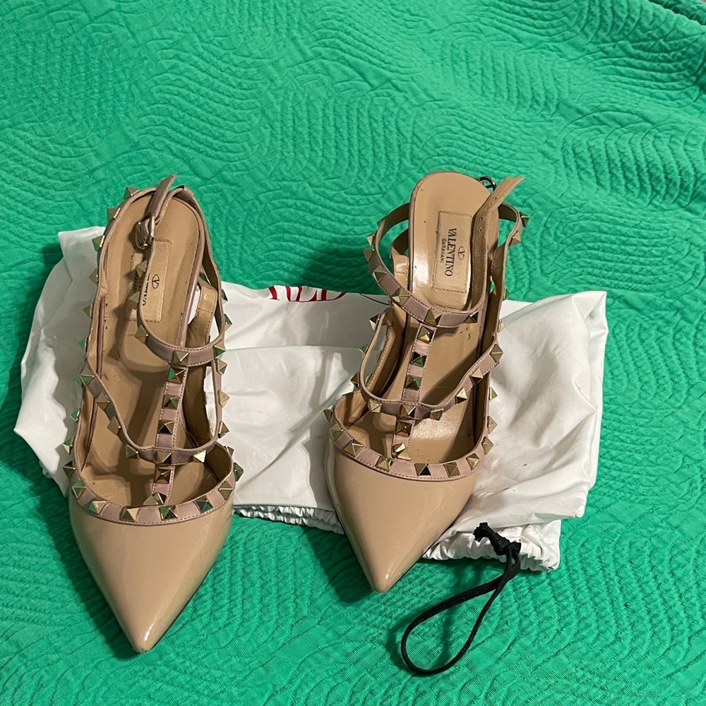 Valentino Beige Rockstud Heels